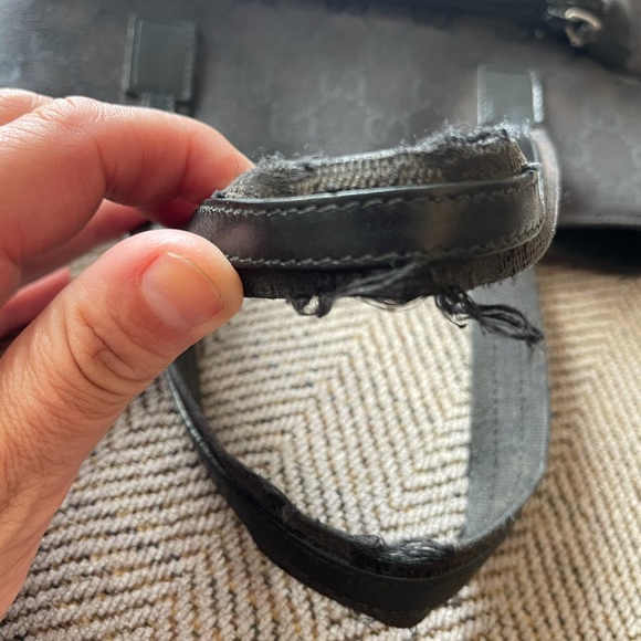 Authentic/Vintage Gucci Black fabric bucket bag - Picture 8 of 9